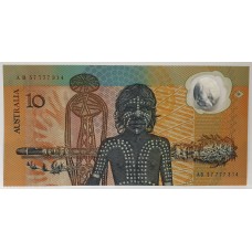 AUSTRALIA 1988 . TEN 10 DOLLARS BANKNOTE . FRASER/JOHNSTON . LAST PREFIX AB57